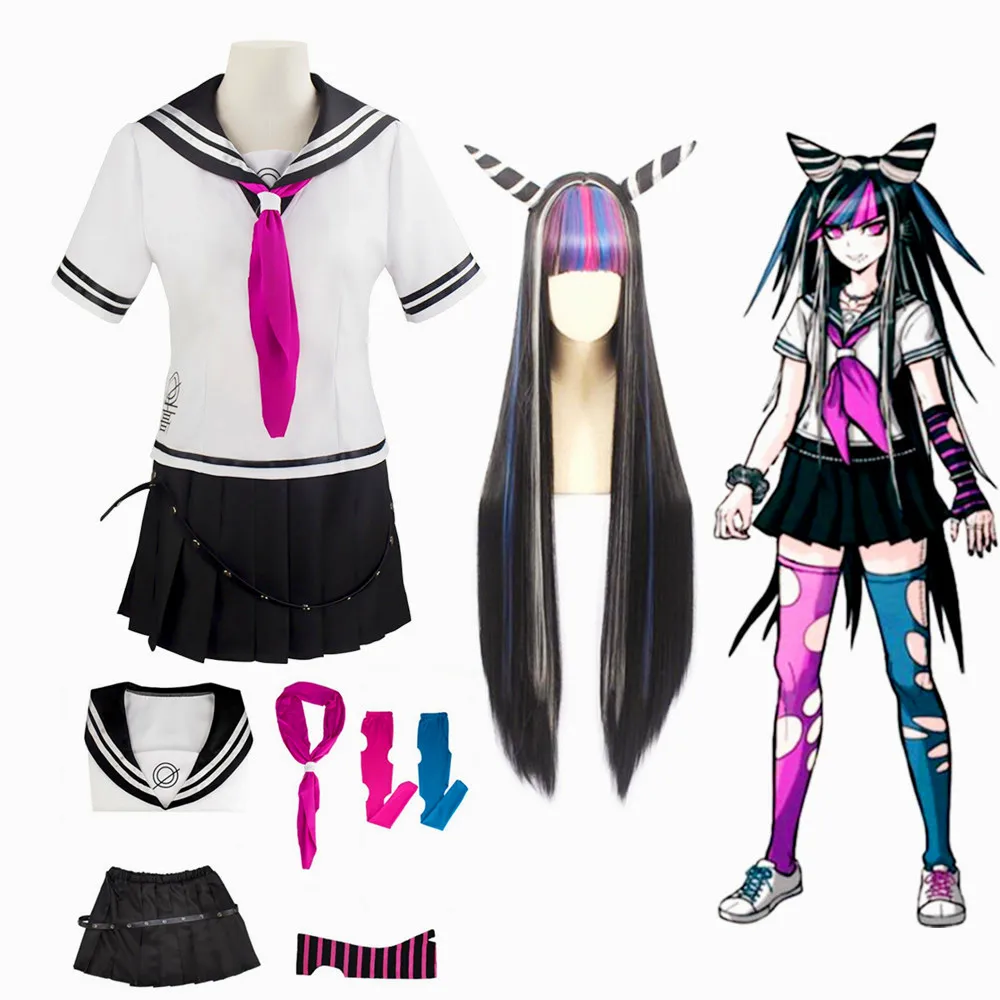Disfraz de Anime Super Dangan Ronpa 2 Danganronpa Ibuki Mioda, uniforme para Cosplay
