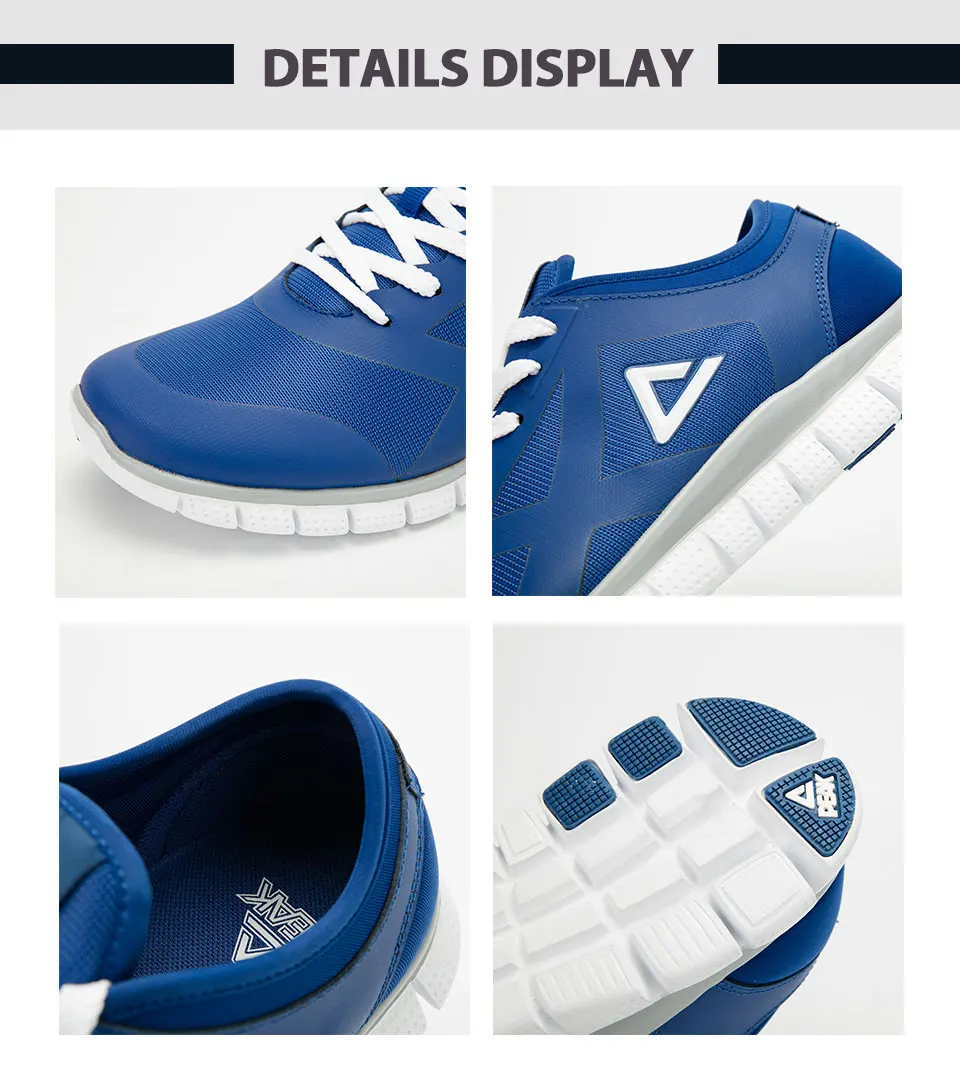 PEAK Men's Jogging Sneakers Lightweight Mesh Breathable Casual Shoes Rubber Soft Bottom Comfortable Non-slip | Спорт и