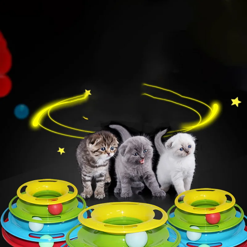 3/4 слоя питомца кошачья интерактивная игрушка интеллект игровой диск кошка