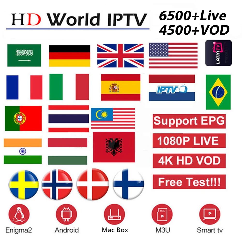 Европа IP tv подписка Rocksat Франция Великобритания Немецкий Арабский голландский Швеция французский Польша Nederland Смарт ТВ IP tv M3U 8000 Live vod