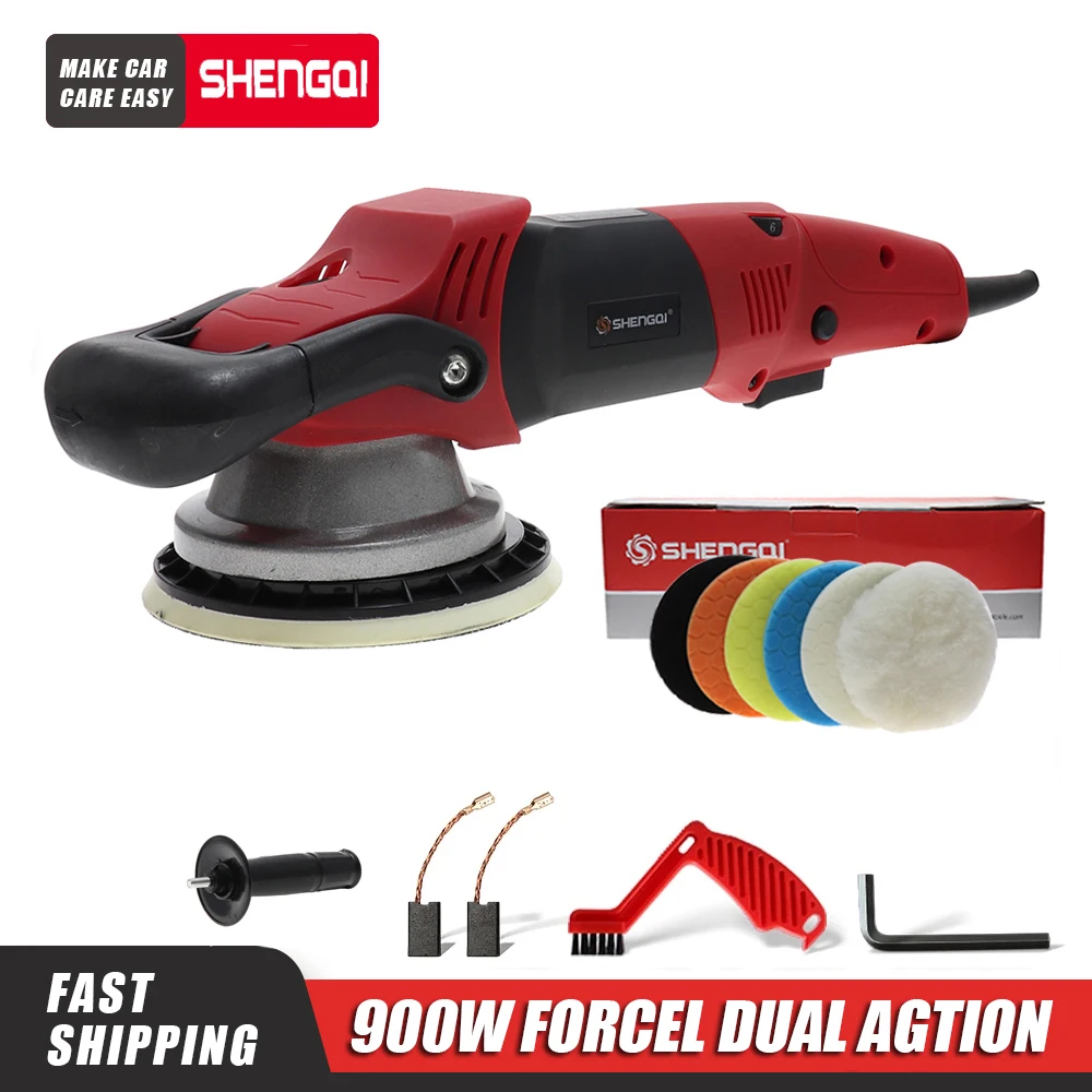 220 230V EU 900W принудительное вращение, Двойное действие, автомобильный полировщик, 6 дюймов, средство для полировки DA автомобильный полировщик и полировальные колодки