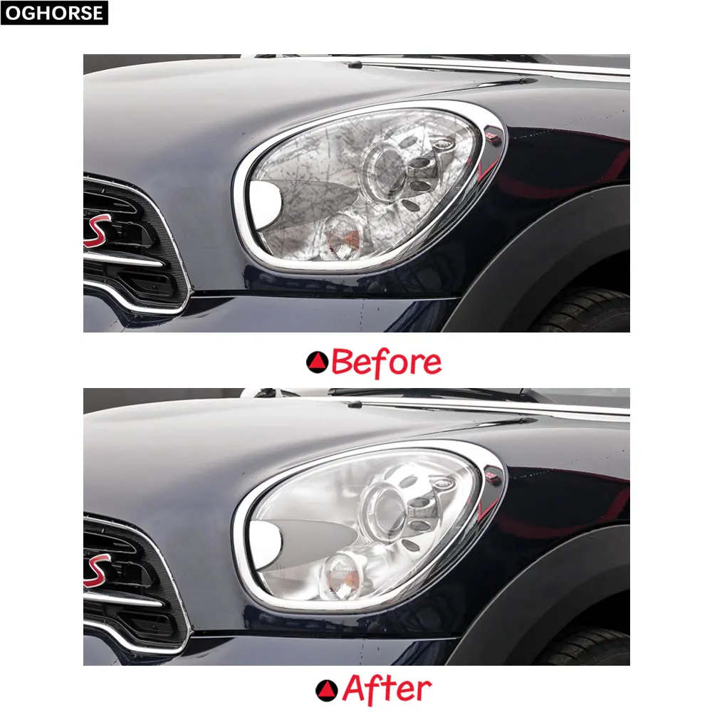 2 шт. самоклеющиеся ТПУ наклейки для автомобильных фар Защитная пленка MINI Countryman R60
