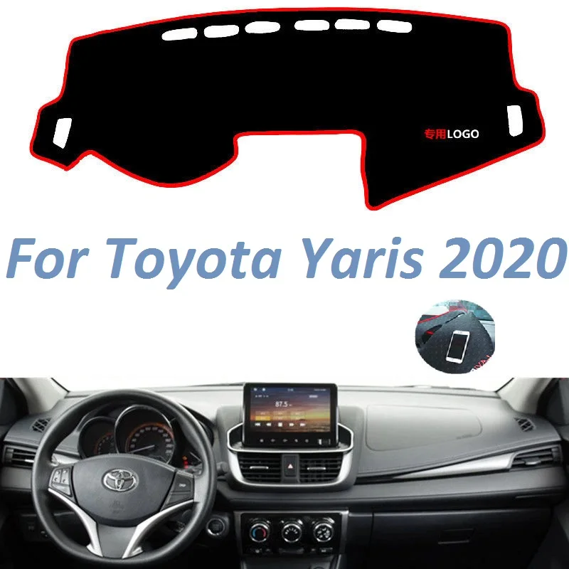 

For Toyota Yaris 2020 Non Slip Dashboard Cover Mat Sunshade Instrument Instrument Carpet Car Accessories