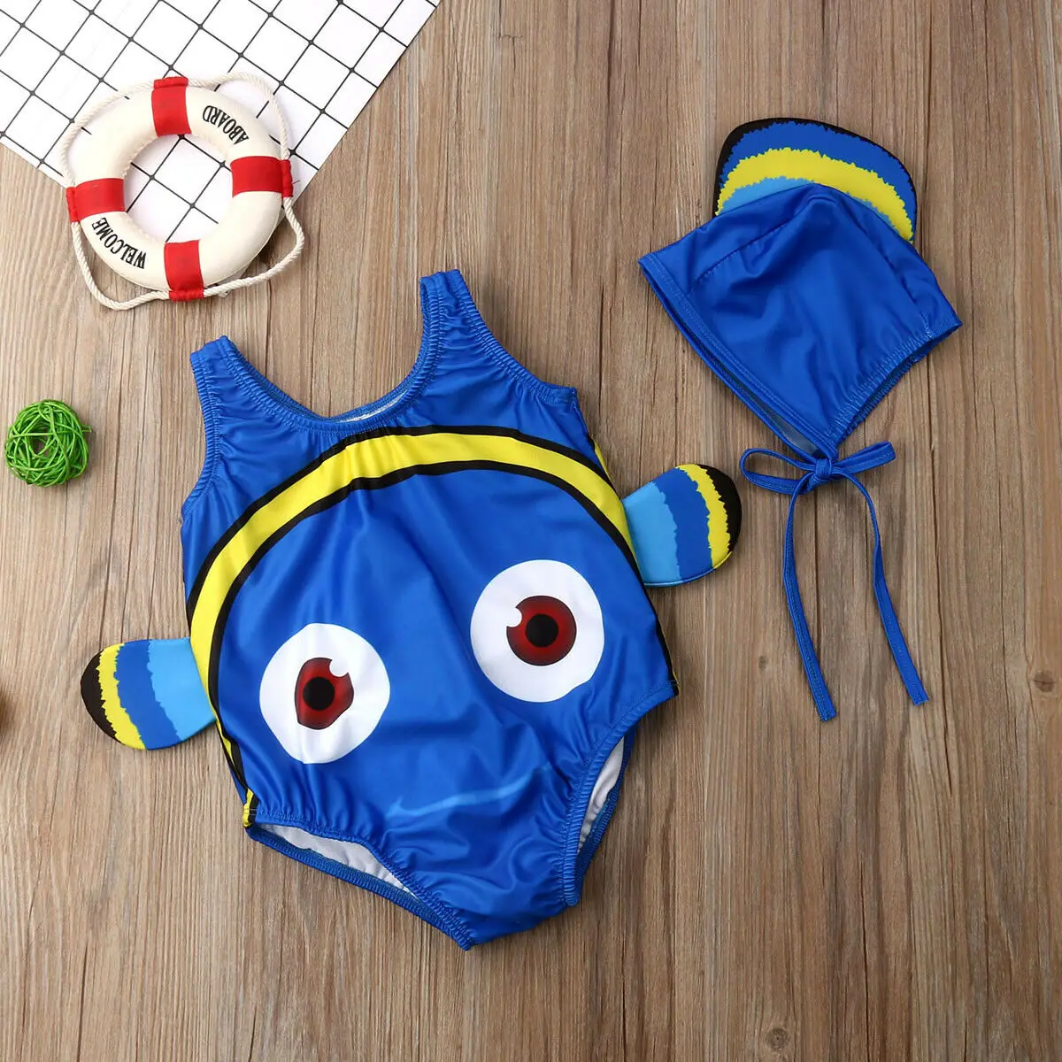 2 шт. детский купальник с принтом Золотая рыбка | Детская одежда и обувь