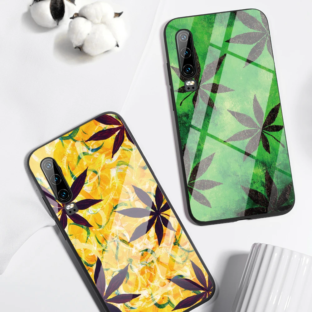 Для huawei P30 Lite чехол для телефона P20 mate 20 P smart Z Nova 3 цветок закаленное стекло задняя