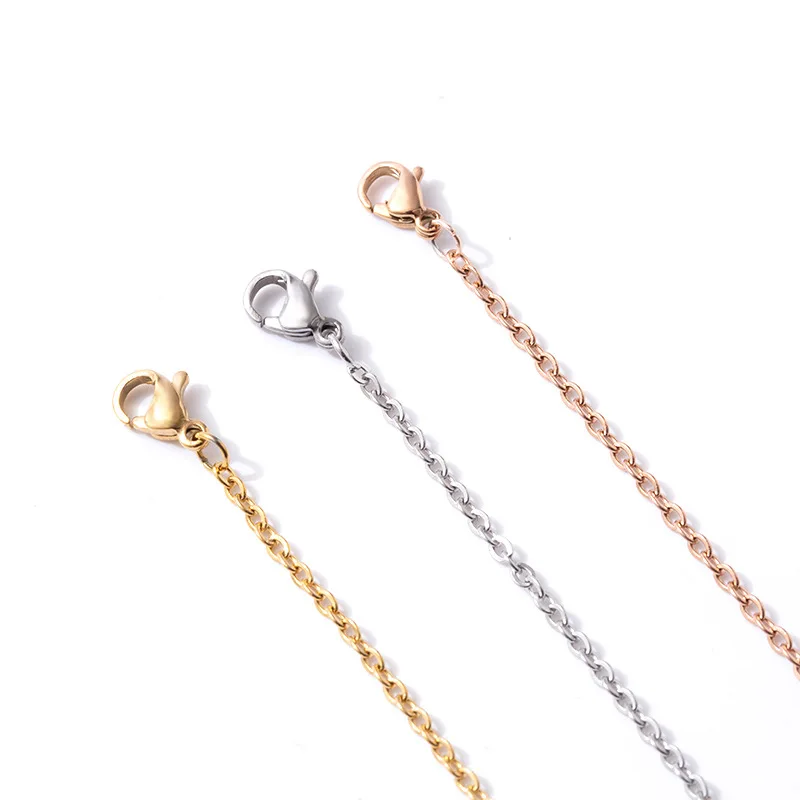 Цепочка Из Нержавеющей Стали с позолоченными застежками-карабинами 10 шт. 50 см |