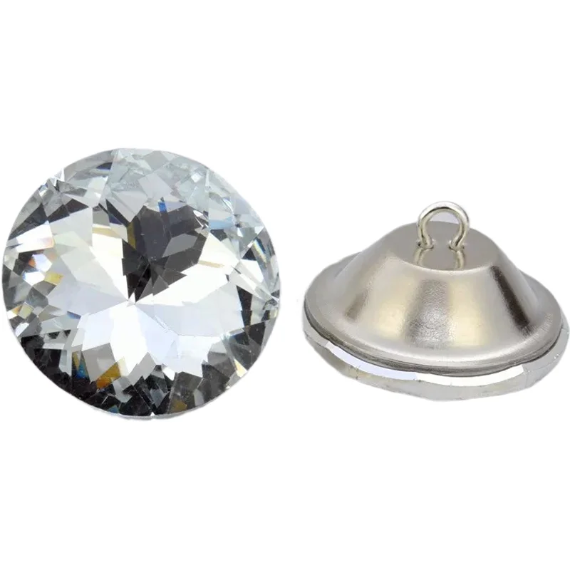 

50pcs/lot Crystal Sofa Soft Button Rhinestones Buttons Bar Wedding Background Decorative Crystal Buckle Package 18/20/25/30mm