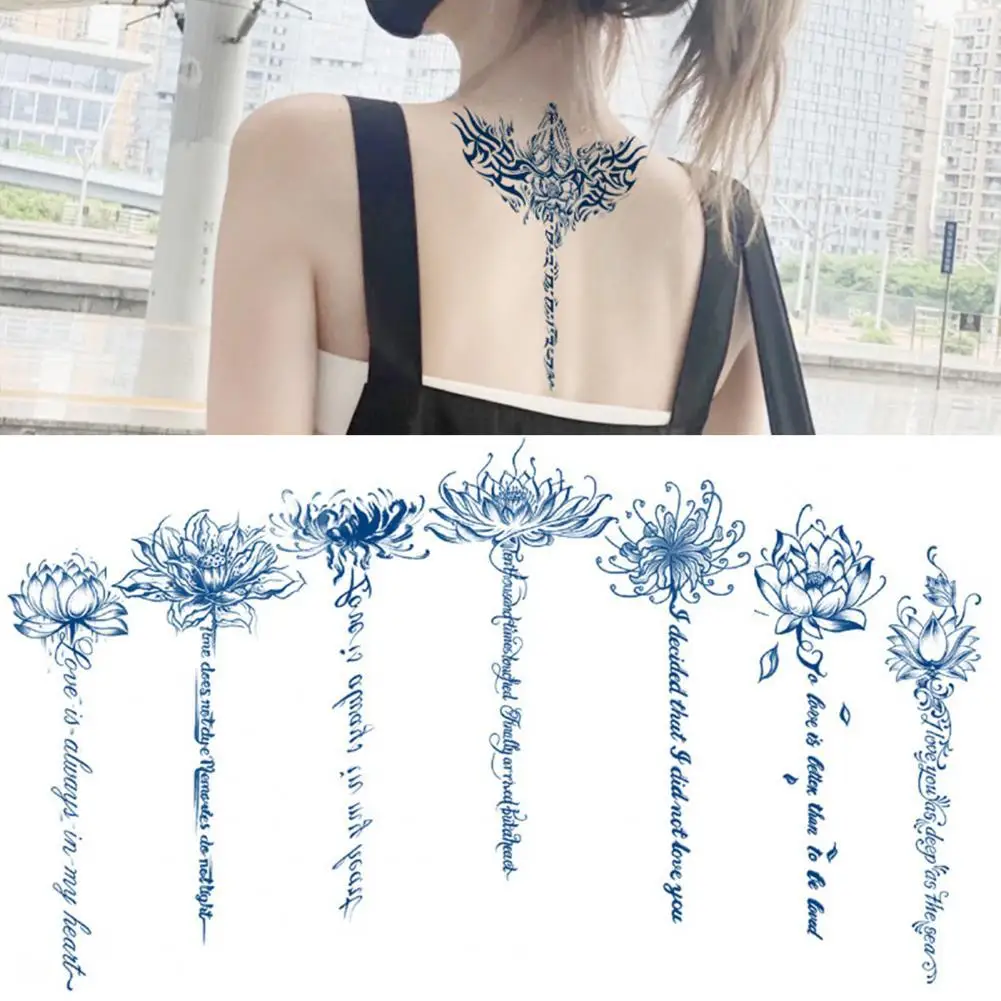 

Tattoo Convenient Harmless Vivid Clear Image Herb Temporary Tattoo Sticker for Adults