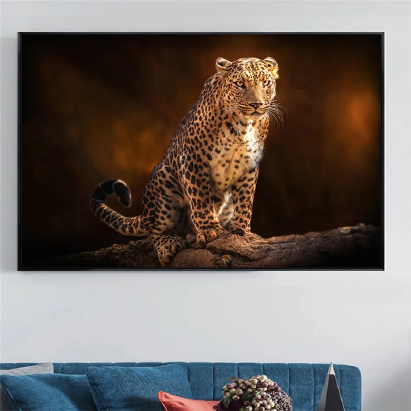 

Wildlife Animals Africa Leopard Wall Art Canvas Paintings Posters and Prints Wall Art Pictures Living Room Cuadros Home Decor