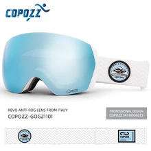COPOZZ Brand Professional Ski Goggles Double Layers Anti-fog UV400 Men Women Winter Snowmobile Eyewear Snowboard Sports Glasses