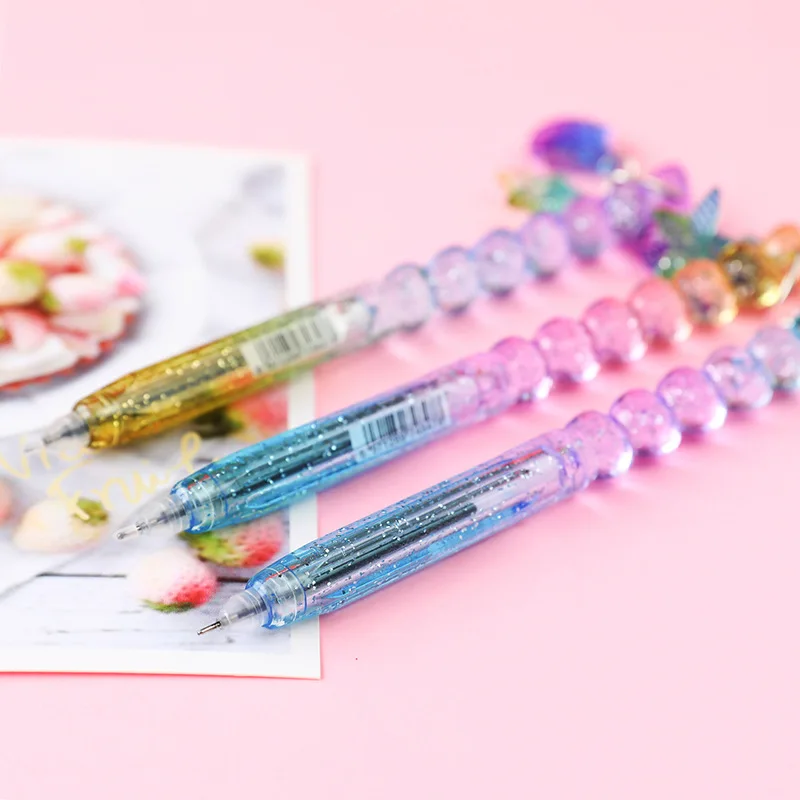 10 шт. блестящая пудра гелевые ручки с подвеской милые мягкие девушки красочные