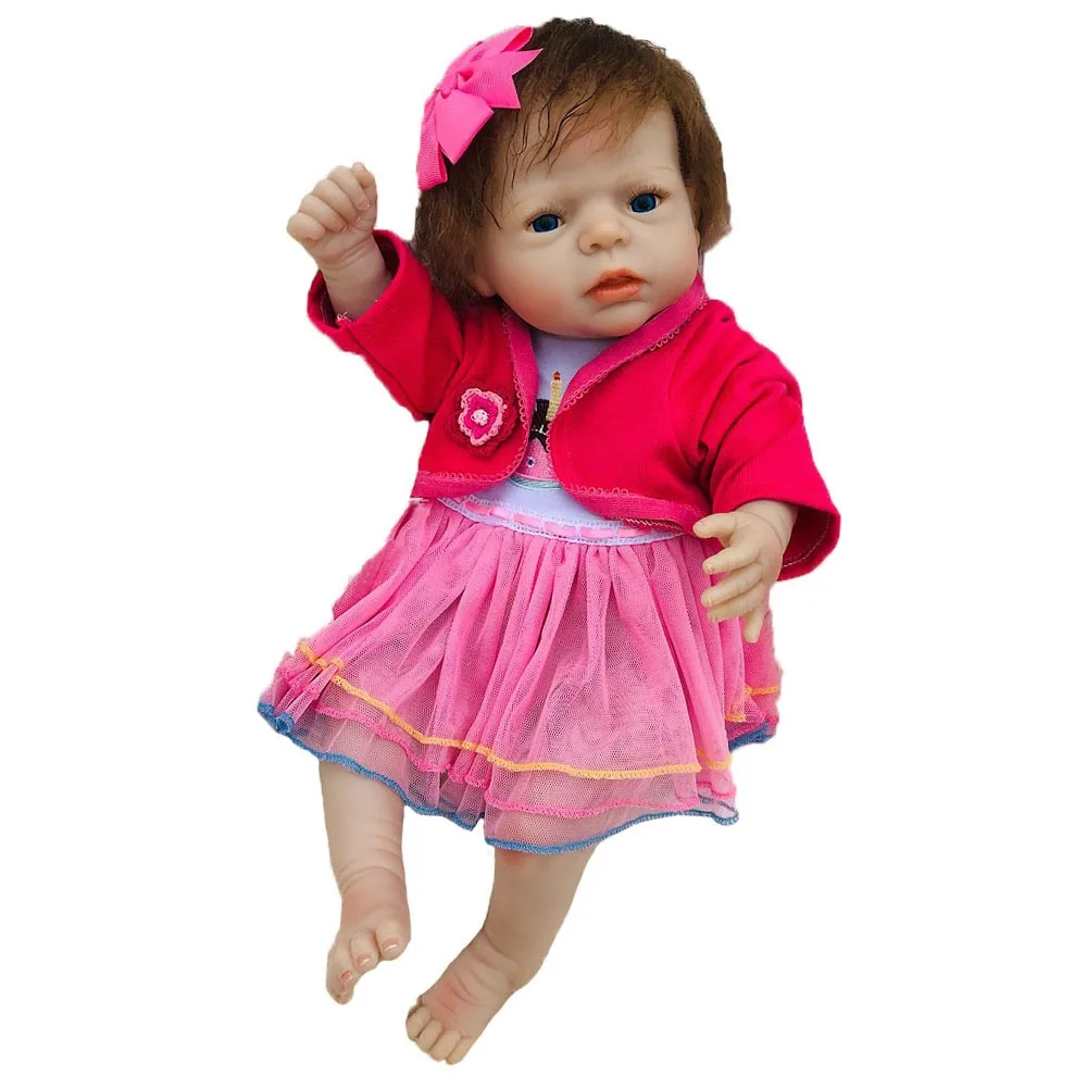 Babies Reborn Baby 22 inch Soft Silicone simulation baby Dolls Whole Body Birthday Christmas Surprise Gifts |