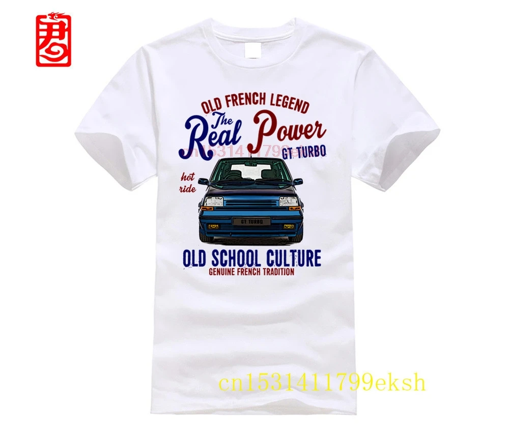 Новинка винтажная хлопковая Футболка с французским автомобилем RENAULT 5 GT TURBO