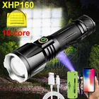 Super XHP160 Самый мощный тактический фонарик USB высокой мощности светодиодные фонарики 18650 XHP90 Водонепроницаемый аккумуляторный фонарик