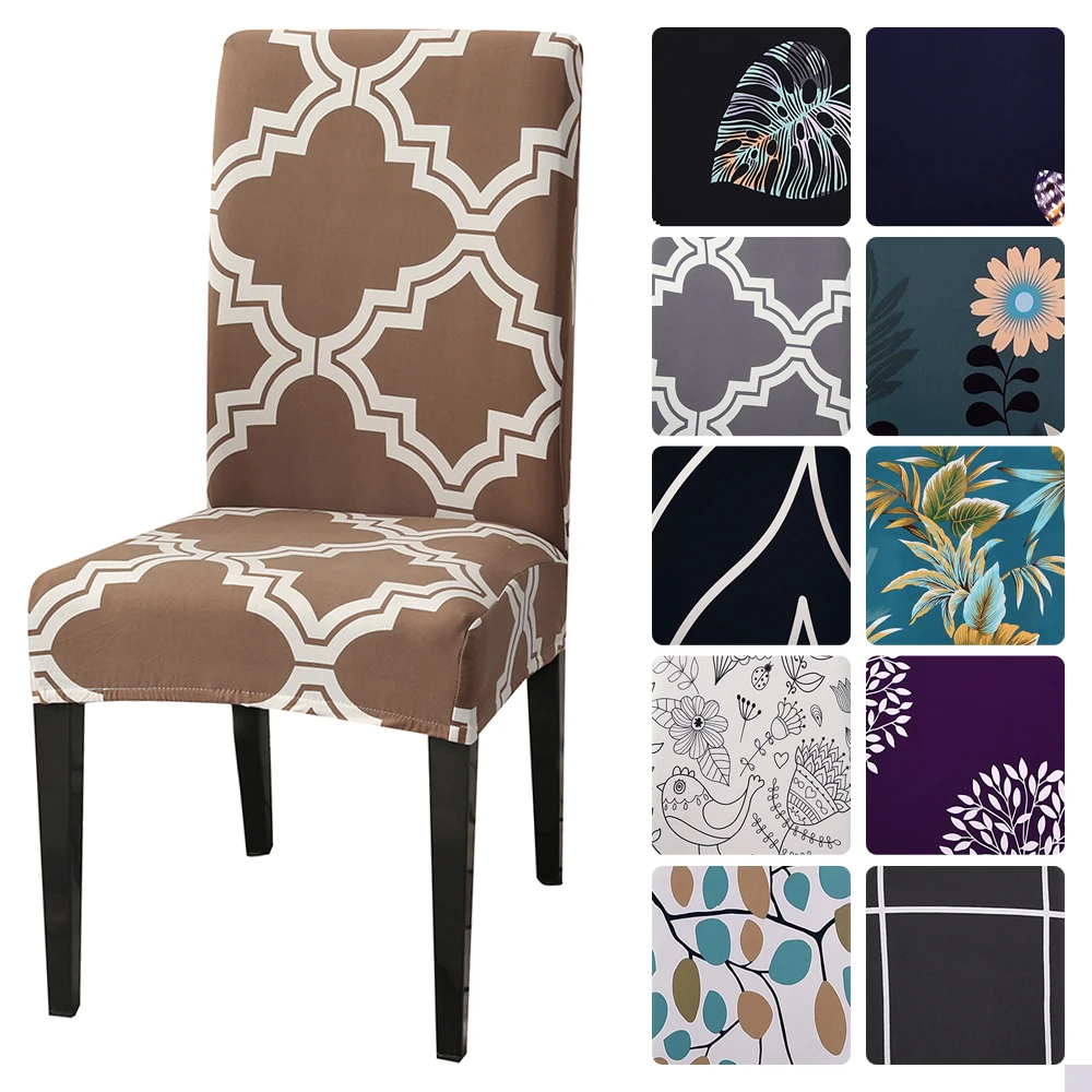 1 шт. съемный чехол для стула с цветочным принтом растягивающиеся эластичные