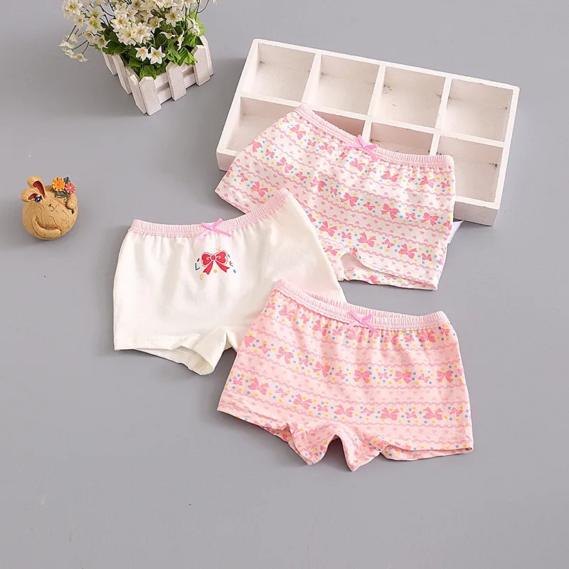 3 Новое Детское хлопковое нижнее белье трусы для девочек с рисунком мягкая одежда