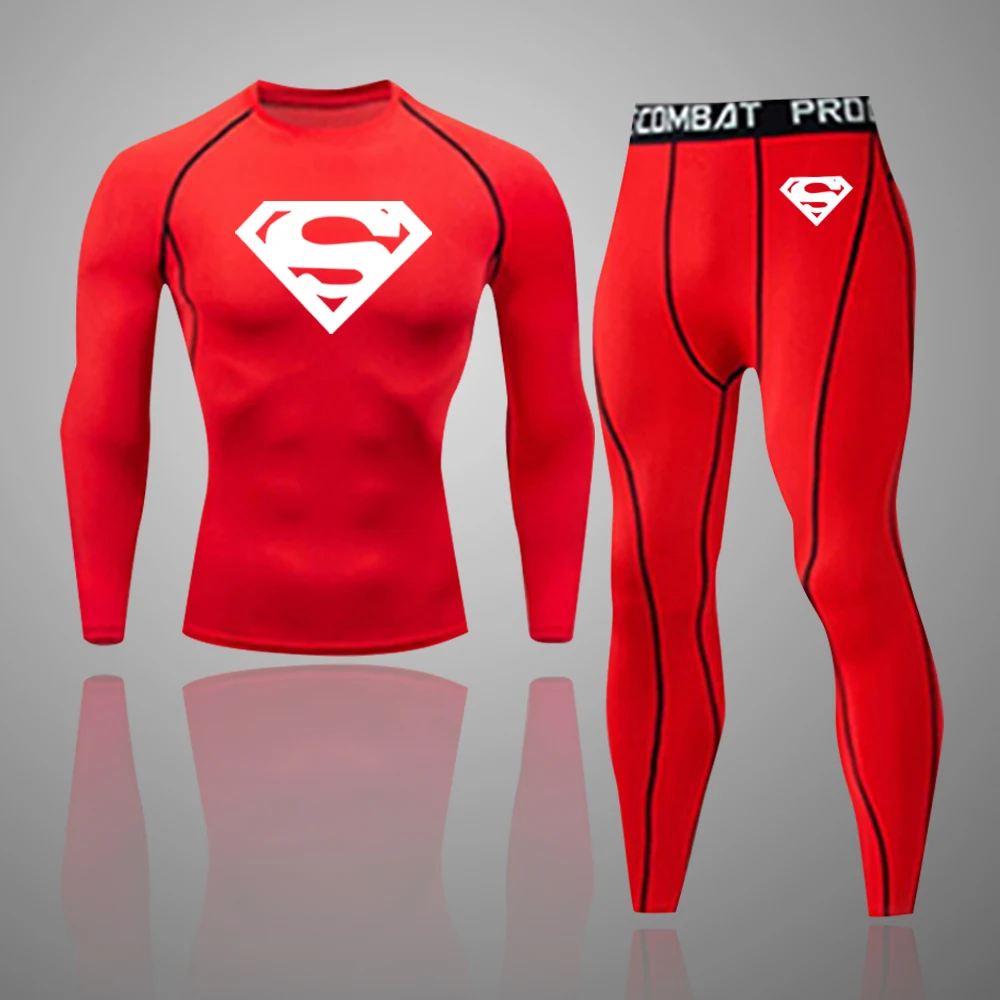 2 шт./компл. Для Мужчин's быстросохнущие с длинным рукавом сжатия Спортивная