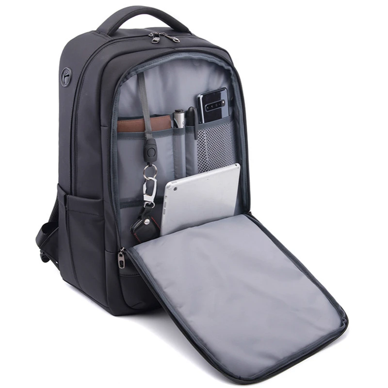 

Waterproof Solid Large Backpack USB Charge Port Swiss-style Multifunctional Rucksack Schoolbag Mochila Bookbag Oxford Backpack