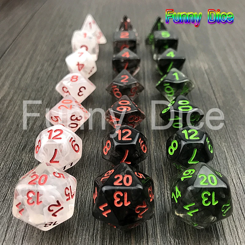 Веселые кости наивысшего качества многогранная Туманность Набор из 7 для игра DnD