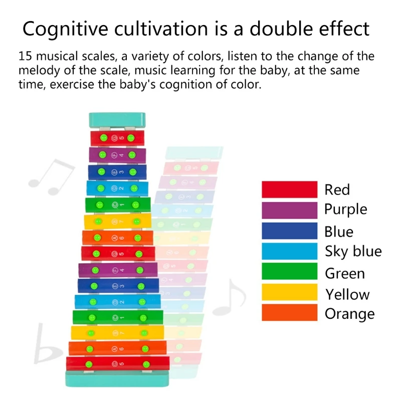 

Деревянный ксилофон для детей, 15 оттенков, классическое фортепиано, молоток GXMB 2