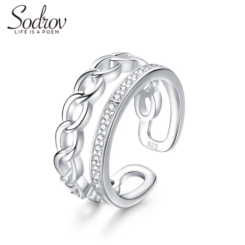 Sodrov 925 Sterling Silver Open Party Ring Jewelry for women HR048 Personalized