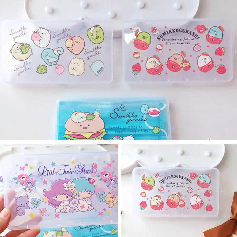 Милый одноразовый контейнер для хранения маски с мультяшным животным