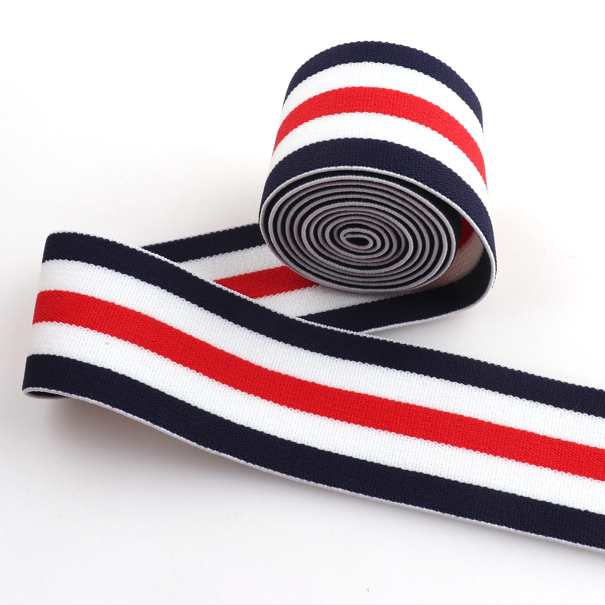 

Red Elastic Webbing band Fashion Textile Crafting 1.5"(38mm) Soft Belt strap Striped Stretch Ribbon Clothing accessories