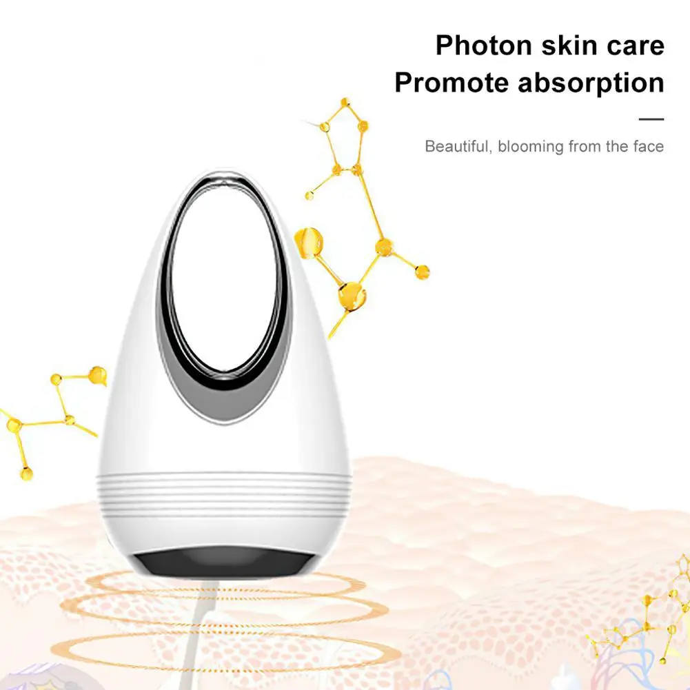 

New Professional Ultrasonic Skin Removal Cleaner Spatula Face Lifting Massager Red Light Beauty Instrument