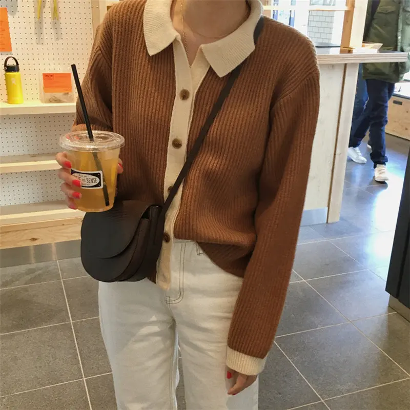 Свободный однотонный уникальный кардиган HziriP осень 2020 высококачественные