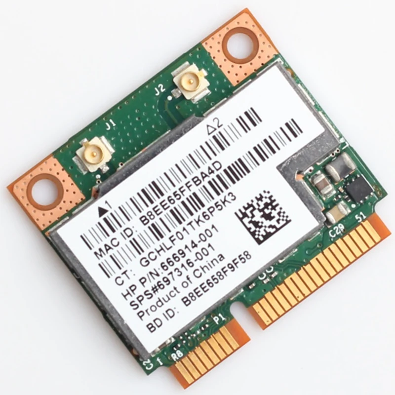 Двухдиапазонный Wi Fi адаптер Broadcom BCM943228HMB BCM943228 802.11a/b/g/n Mini pci e 300 Мбит/с 2 4 ГГц 5
