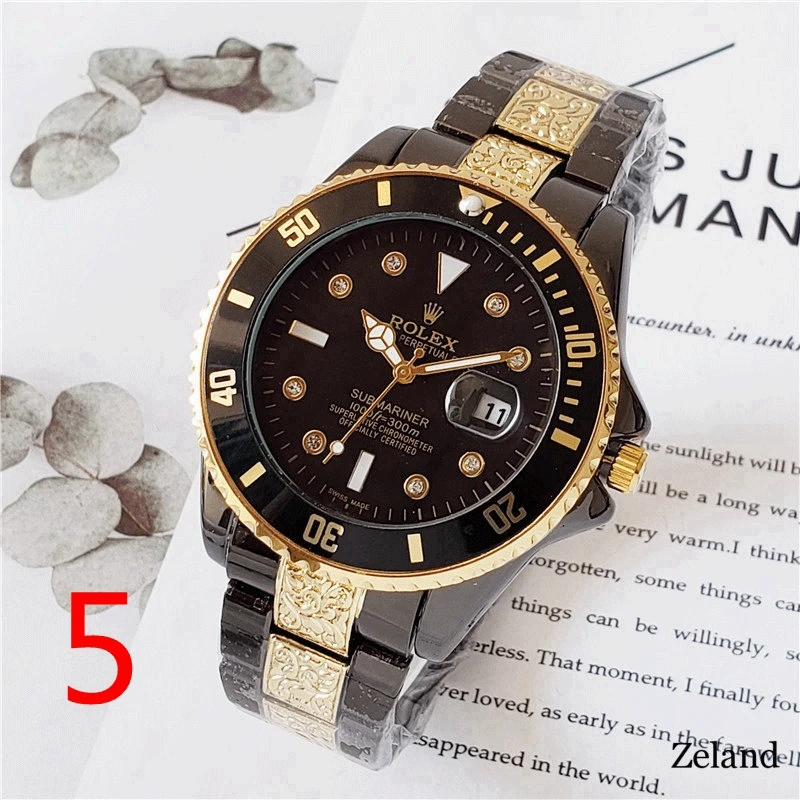 

Fashion Men's Luxury Designer Watch Quartz Classic Black Watch Steel Band Luxury Calendar Business Brand Watch Men's Gifts 061