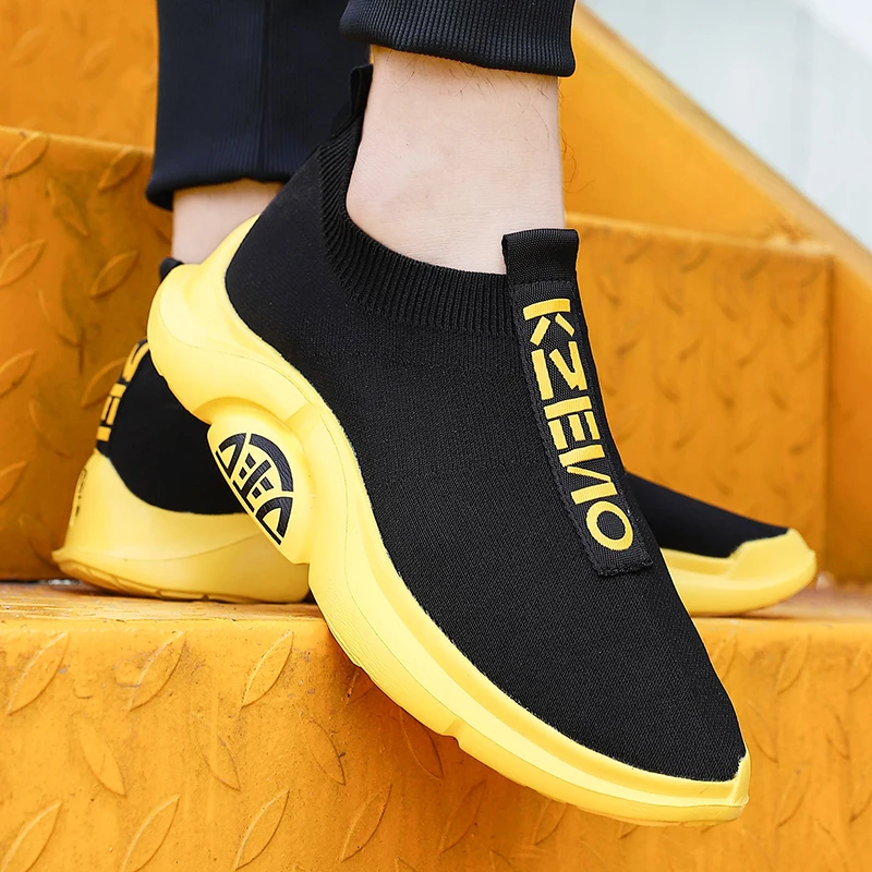 Мужские сетчатые кроссовки повседневные на шнуровке дышащие Нескользящие для