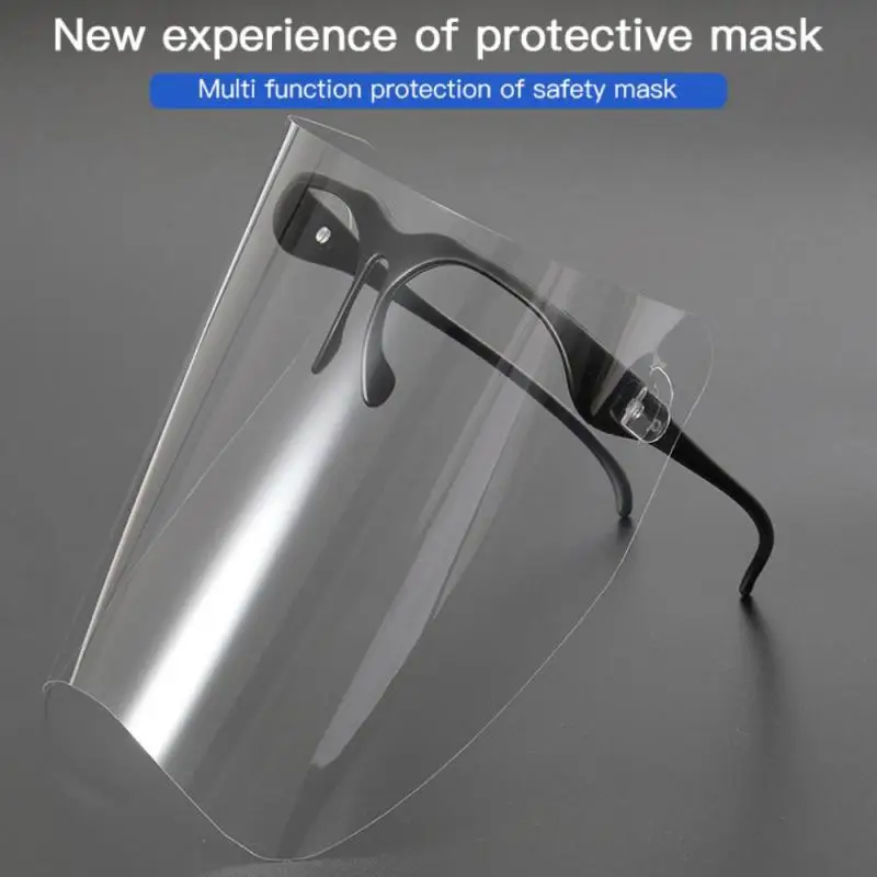 

PC+PET Double-sided Film Reversible High-definition Anti-fog Full Face Protective Glasses Anti-dust Mask Anti-saliva Sunglasses