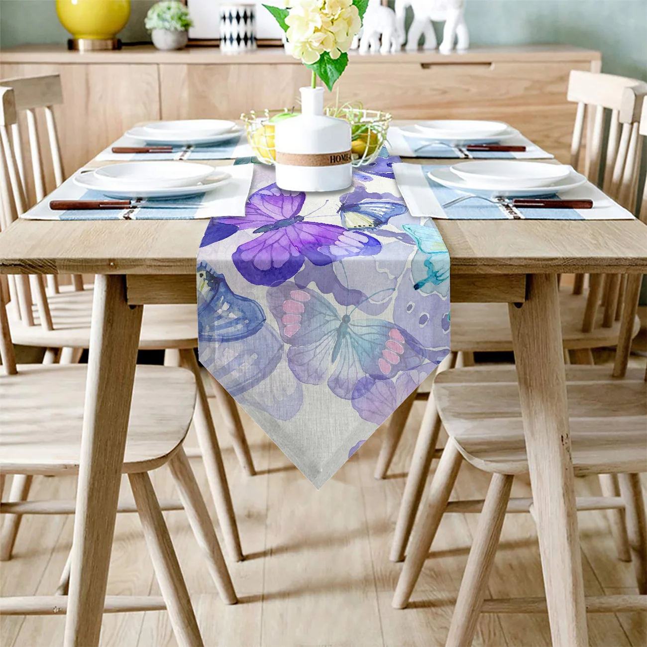 Настольные бегунки в художественном стиле с бабочками настольное украшение для