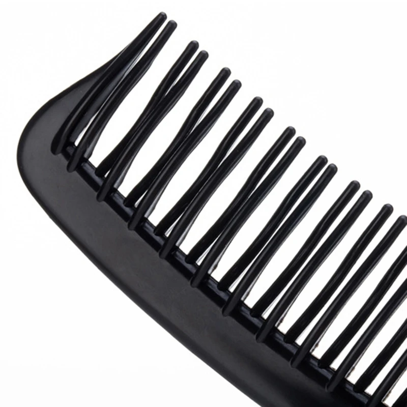 

Red Double Row Tooth Detangler Hair Comb Shampoo Comb with Handle for Long Curly Wet Hair