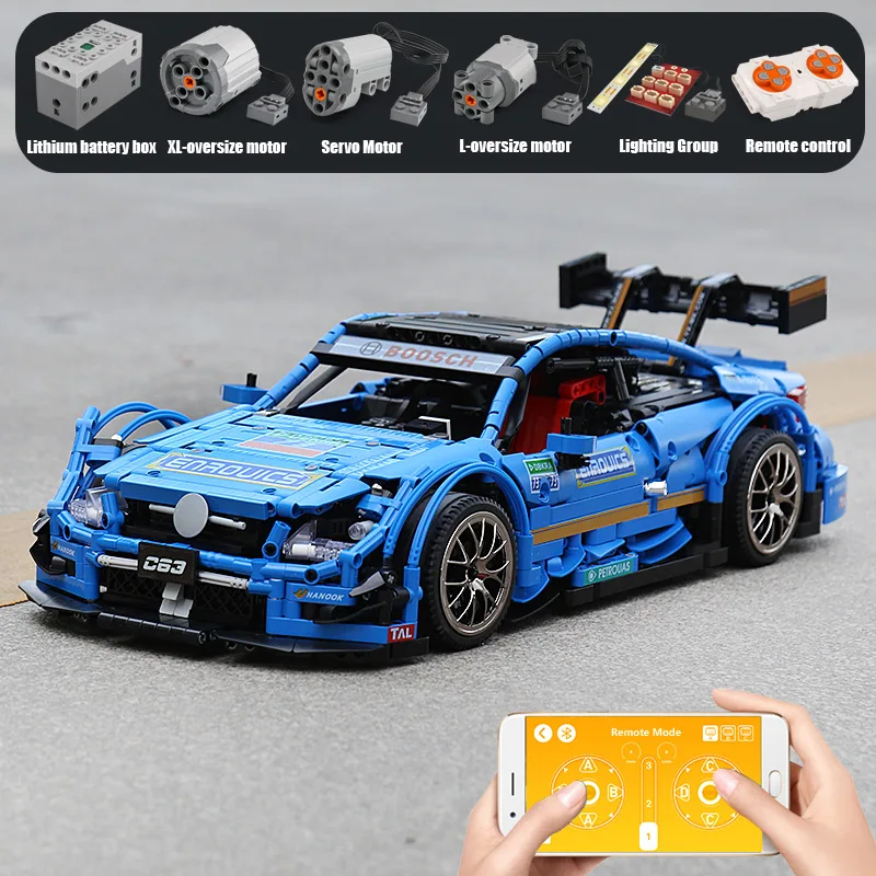 Высокотехнологичный спортивный гоночный автомобиль MOULD KING Super C63 силовые