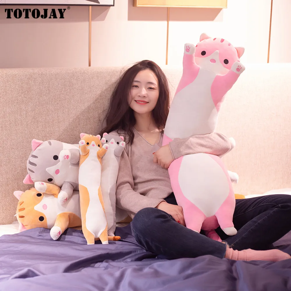 1 шт в переменного тока 50 110 см Kawaii мягкие плюшевая форме кошки игрушки милые