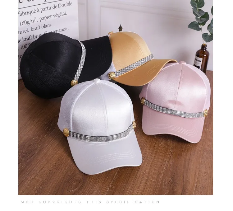 Мужская и женская кепка RUIXF006 Повседневная Уличная Кепка унисекс на ремне стразы