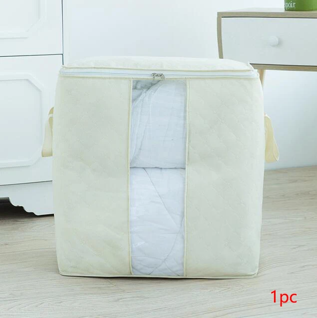 Light beige 1/3 шт портативный контейнер для хранения одежды одеяло одежда под хранение для спальни складной хранения организации стеганый мешок хранение одежды стеганая сумка для гардероба для шкафа купе шкаф для одежды - Цвет: Light beige