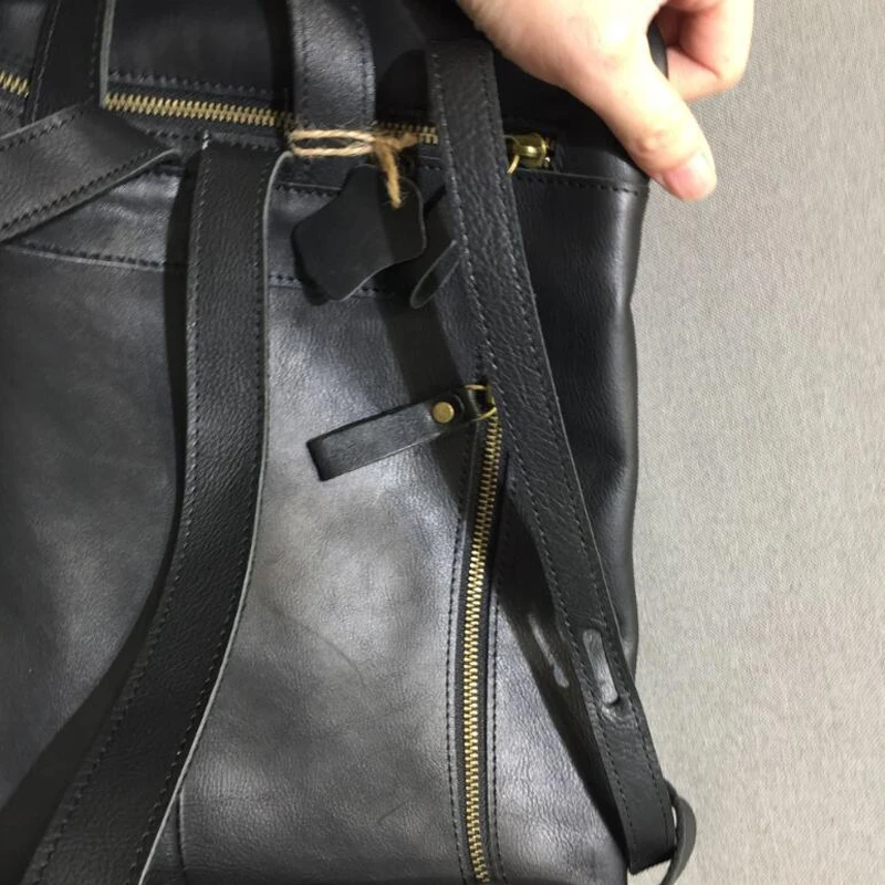 Женский рюкзак из натуральной кожи большой повседневный школьный 100% воловьей