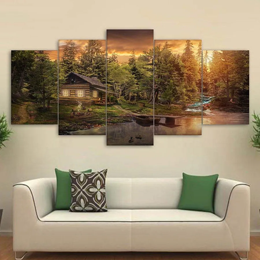 5diy Алмазная мозаика вышивка домик в лесу Настенный декор Кухня украшения принт