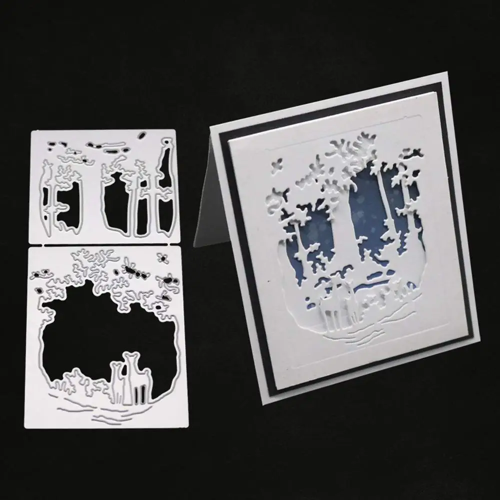 Рождество олень штампы металлические Вырубные новые для скрапбукинга Fustelle Новые