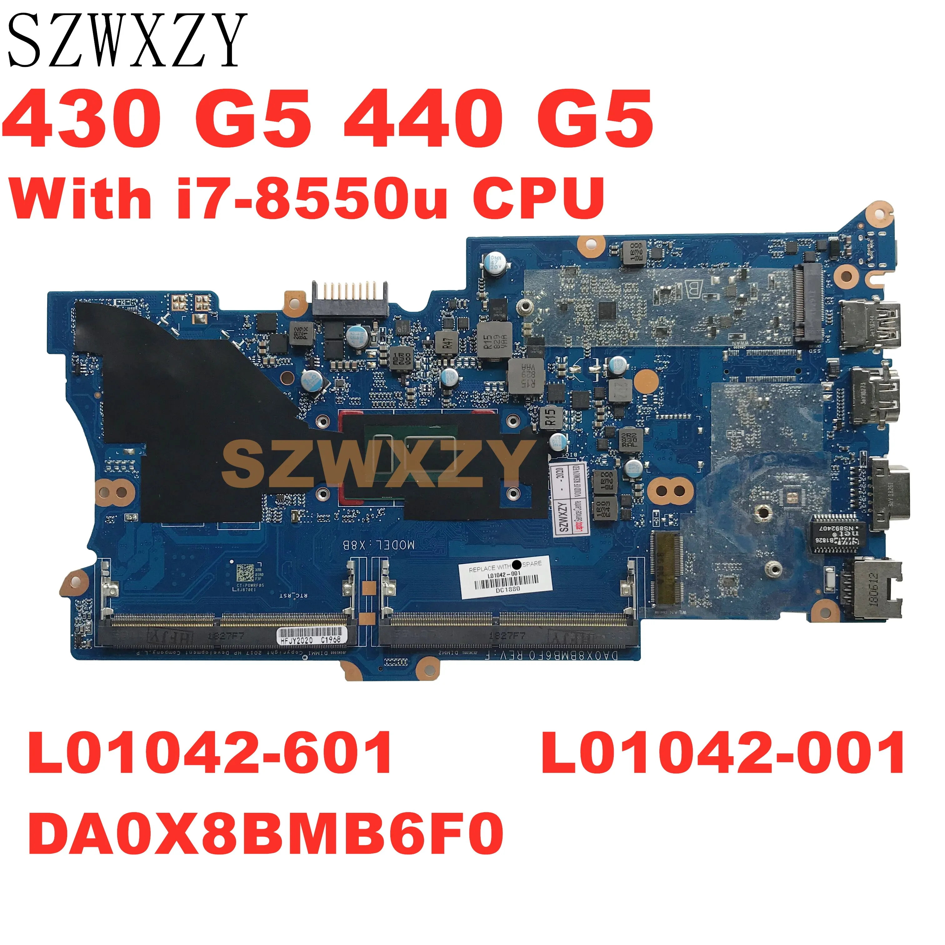 Для HP ProBook 430 G5 440 материнская плата портативного компьютера с i7 8550u Процессор L01042