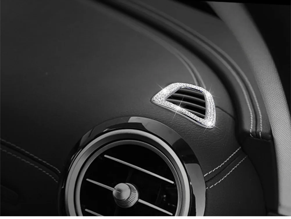 Автомобильная наклейка на приборную панель AC воздушный выход Алмазная Накладка аксессуары для Mercedes Benz W213 E класс E200/E260/E300/E320