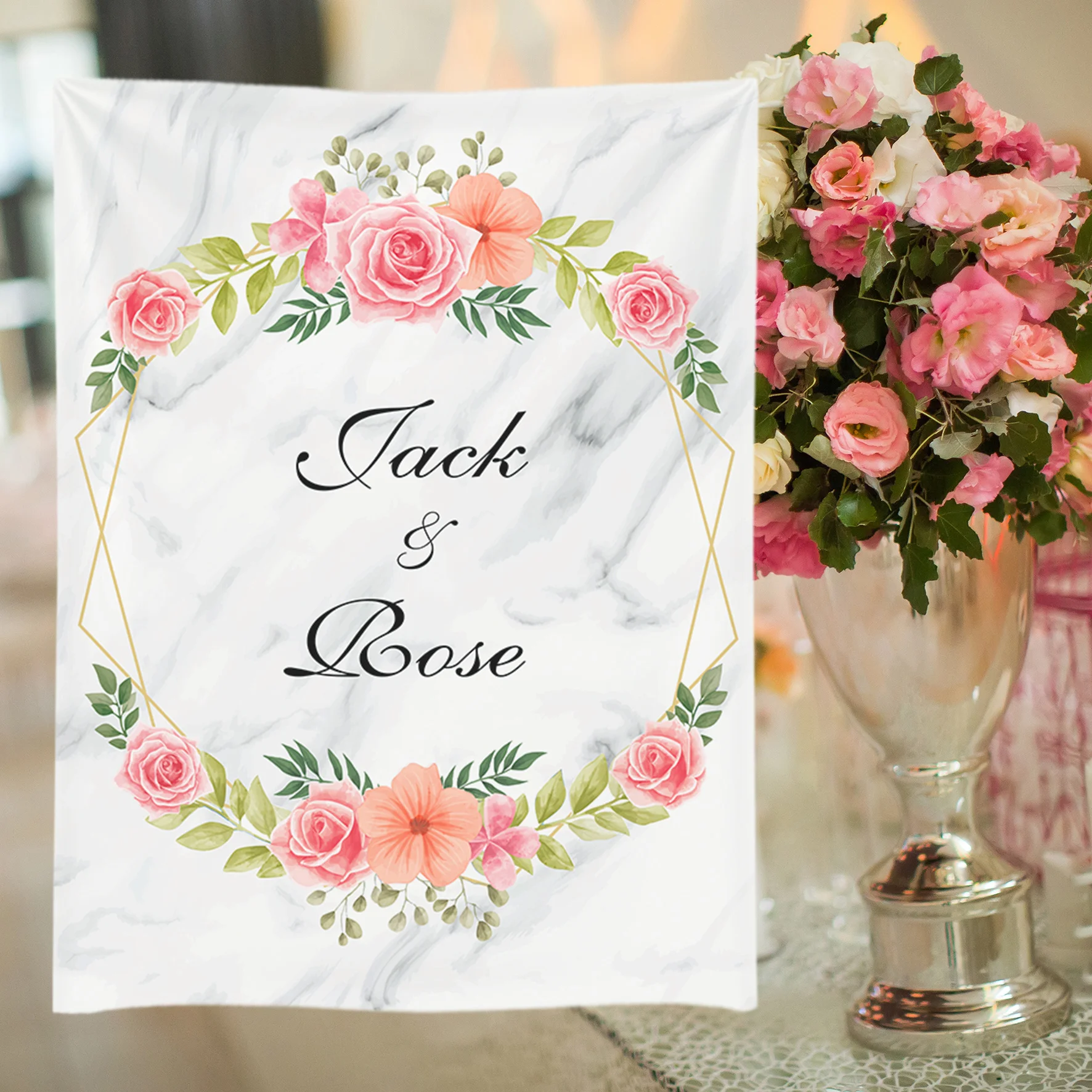 Allenjoy свадебный фон для фотосъемки баннер мраморная роза цветы на заказ Декор