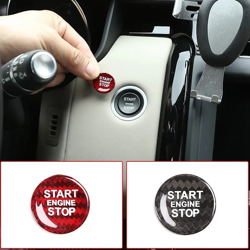 

Car Steering Wheel Engine Start Stop Button Cover Sticker for Land Rover Discovery 5 Sport Range Rover Sport Evoque