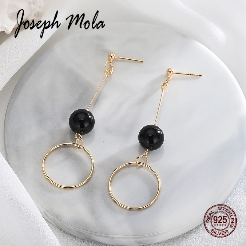 Joseph Mola 925 стерлингового серебра классического золотого цвета Круглый Круг