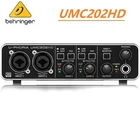 Усилитель микрофона BEHRINGER UMC22 UM2UMC202HD, внешняя звуковая карта для записи в реальном времени, USB аудио интерфейс