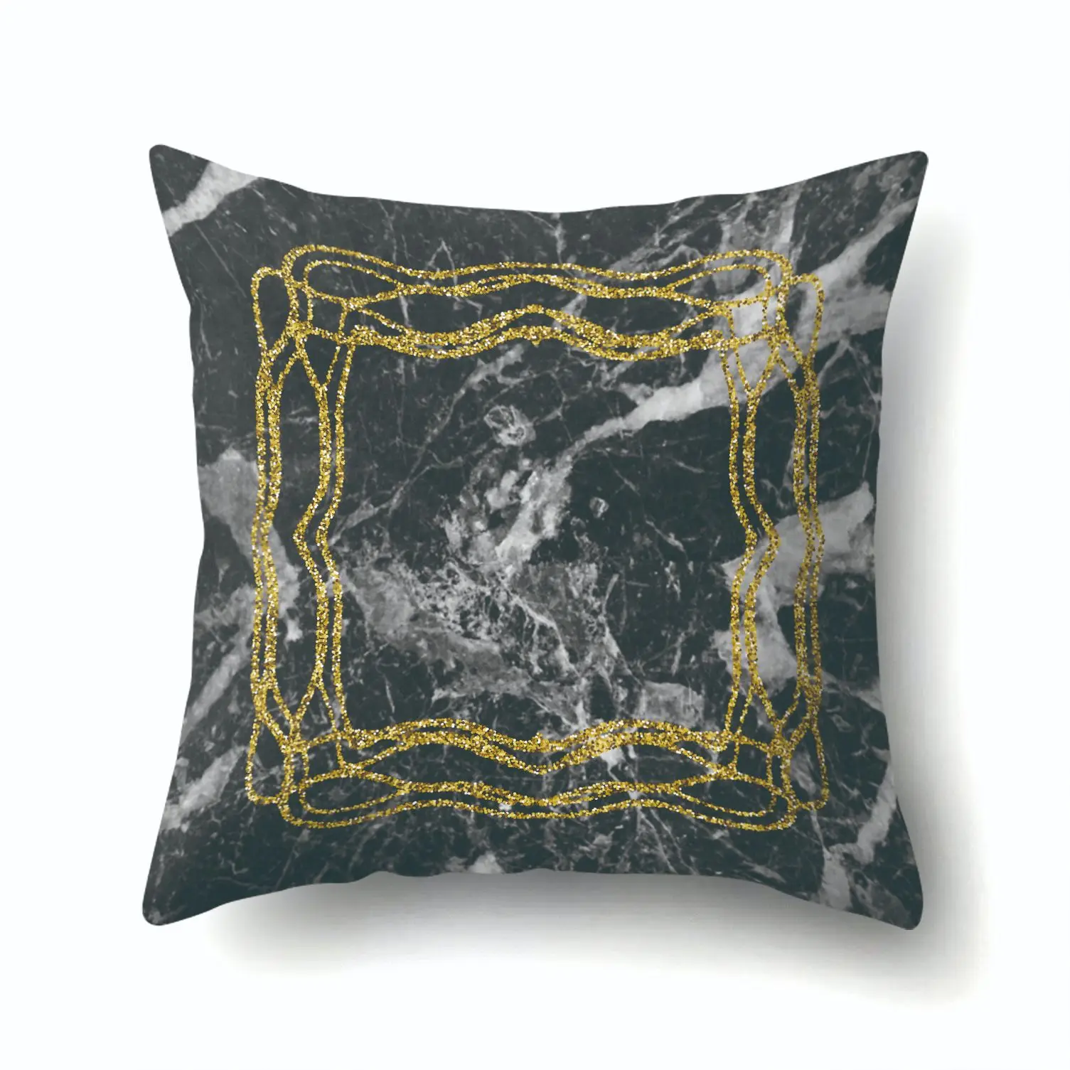 Черная Золотая наволочка для дома дивана автомобиля офиса подушка