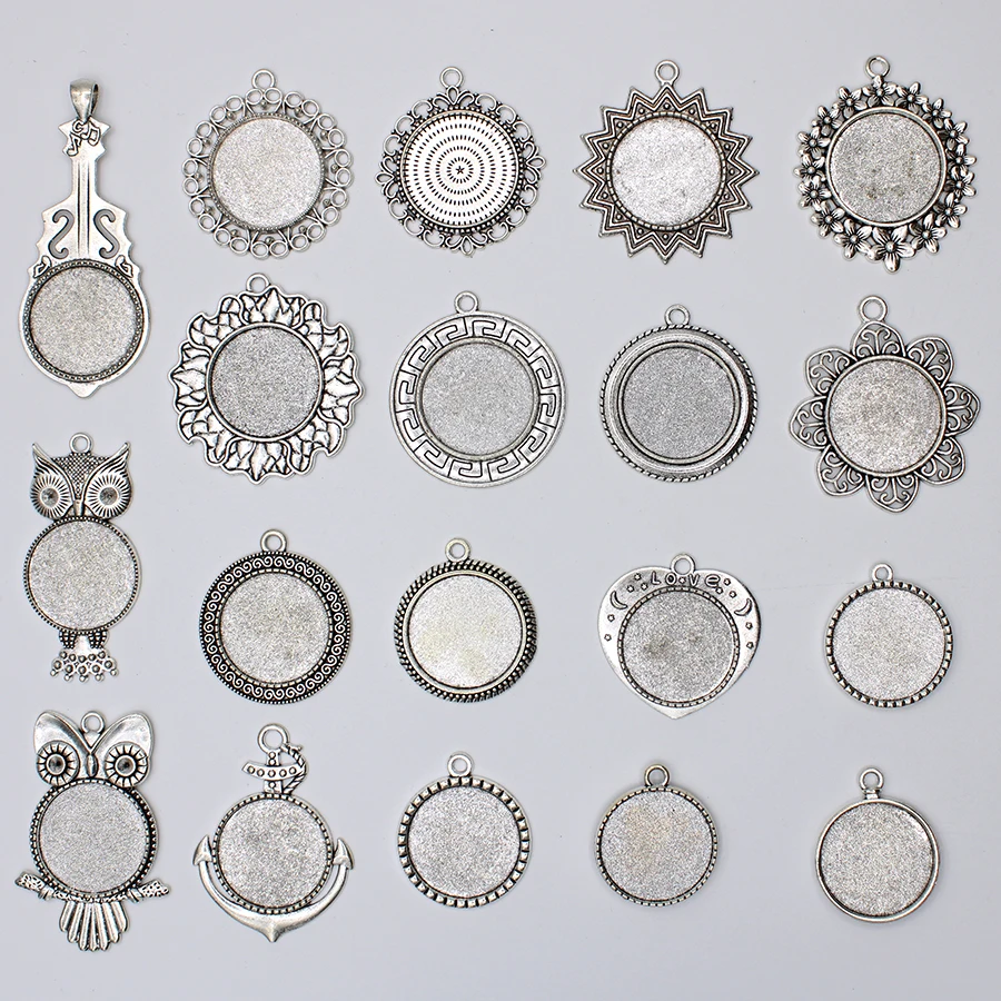 Круглые подвески металлическая основа цепочка для ключей ожерелье свитера кулон